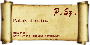 Patak Szelina névjegykártya